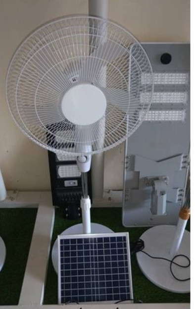 Rechargeable Solar Fan  16 inches with panel