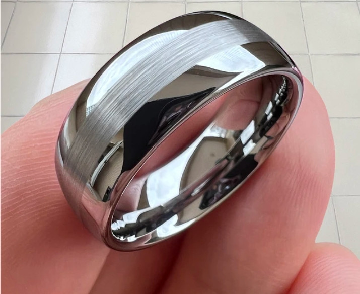 6/8mm High Quality Tungsten Carbide Wedding Band For Men Women Fashion Engagement Gift Polished Dome Brushed Finish Comfort Fit