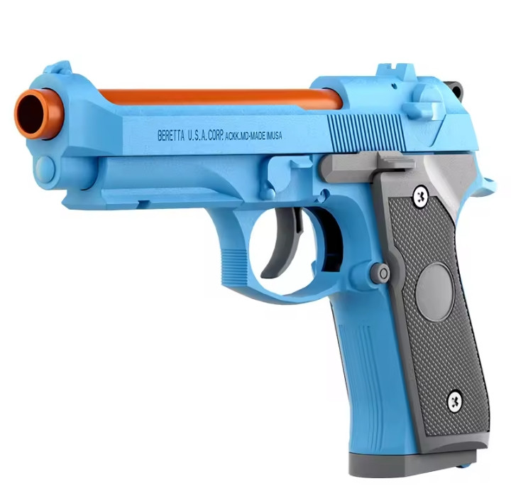 Continuous Shooting Toy Gun Shell Eject Pistol Empty Hanging Launcher Christmas Gift For Boys Adults