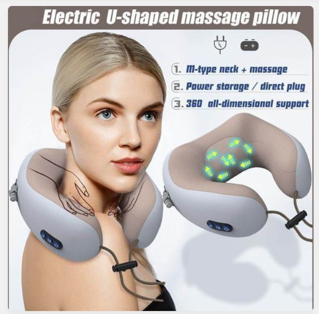 Electric Neck Massager U Shaped Pillow Multifunctional Shoulder Massager