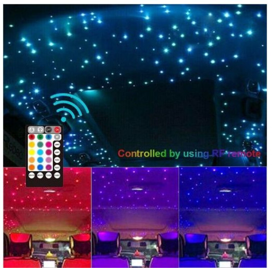 12V RGB Fiber Optic Star Light Kit Car LED Ceiling Light Limo Headliner Decor MAK