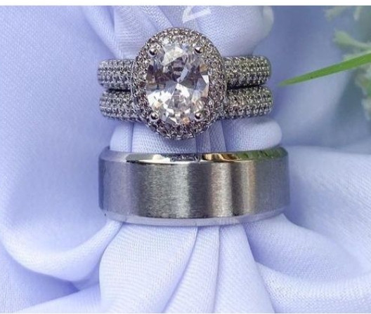 Phil Sterling Silver Wedding Ring Set For Couples