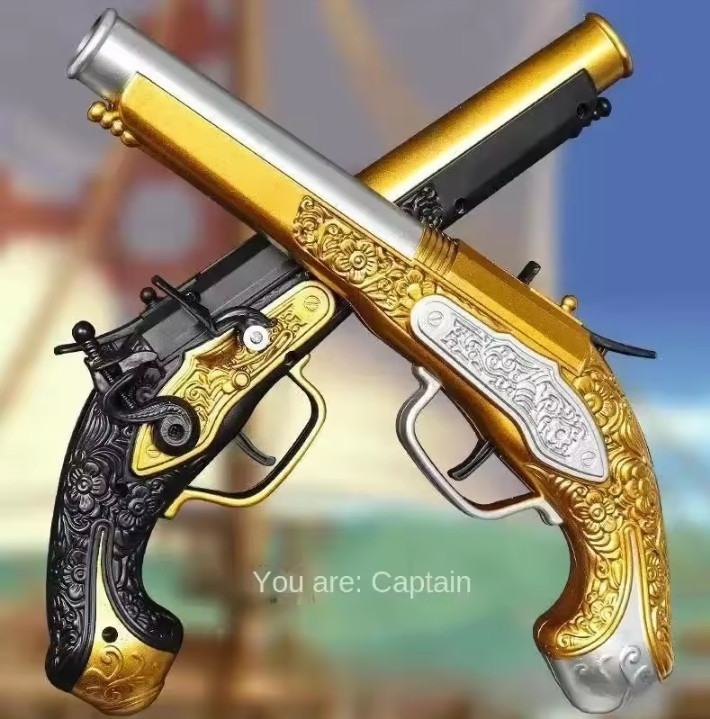 New Hot Little Revolver Soft Gun Caribbean Firing Pirate Gun EVA Children's Toy Small Pistol with Gift Halloween Toys