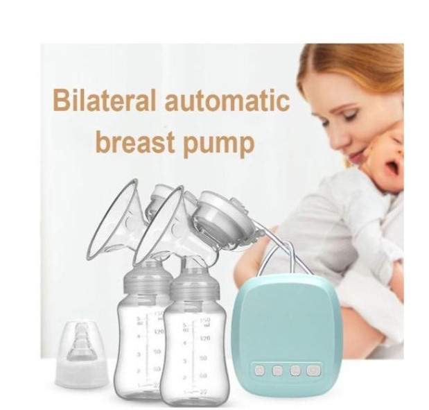 Electric Breast Pump Postpartum Double Breast Pump With Milk Bottle Nipple Extractor For Baby Breastfeeding