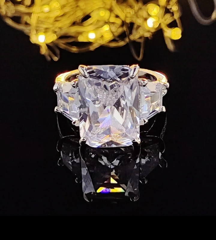 Luxury Rectangle Engagement Ring for Women Anniversary Gift Jewelry Engagement ring